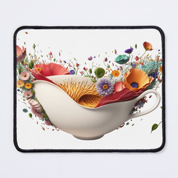 Aperçu de l'œuvre Teapot of flowers, isolated PNG 3 créée et vendue par jetaiart.