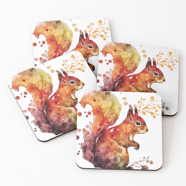 Item preview, A Red squirrel in a Modern Watercolor - Boho Animals designed and sold by GVRDesign.