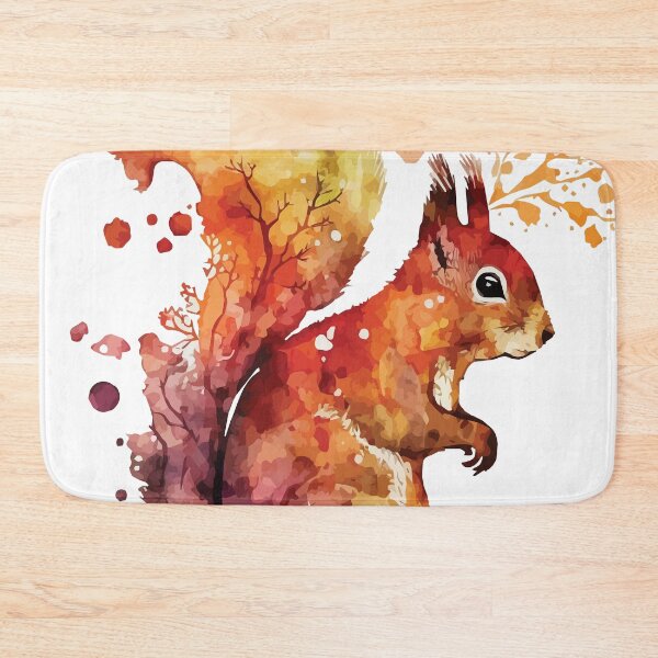 Item preview, A Red squirrel in a Modern Watercolor - Boho Animals designed and sold by GVRDesign.