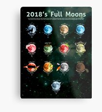 2018's Full Moons Metal Print