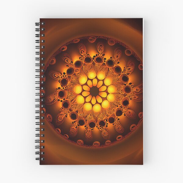 Aperçu de l'œuvre Orange Light Circular Transitional Pattern Digital Painting créée et vendue par CodeAndColors.