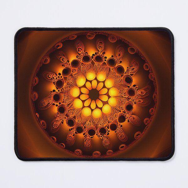 Artikelvorschau, Orange Light Circular Transitional Pattern Digital Painting entworfen und verkauft von CodeAndColors.