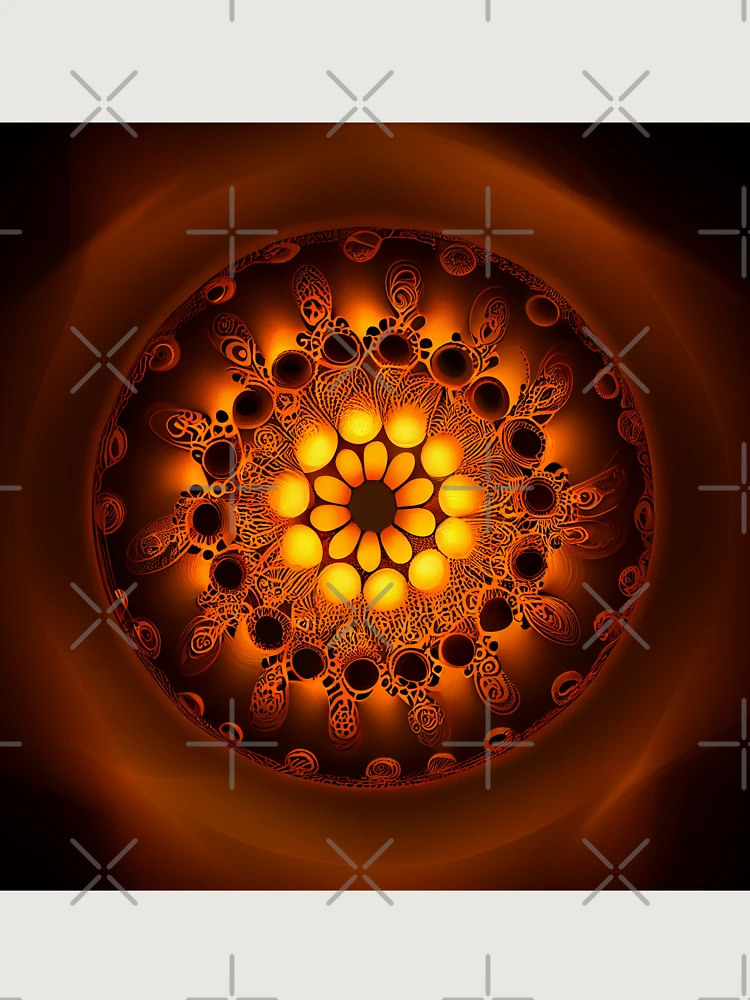 Thumbnail 6 von 6, Premium Oversized Pullover, Orange Light Circular Transitional Pattern Digital Painting designt und verkauft von CodeAndColors.