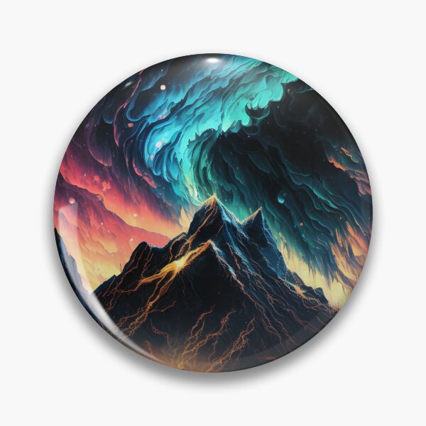 Item preview, Vibrant Alien Mountain Landscape designed and sold by Jay Platt.