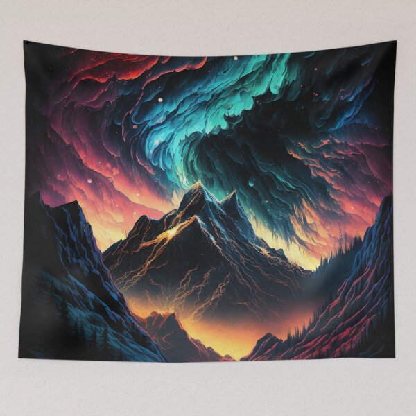 Item preview, Vibrant Alien Mountain Landscape designed and sold by Jay Platt.