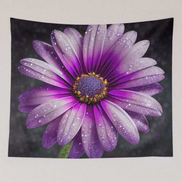 Item preview, Lavender Glitter Daisy Digital Painting designed and sold by CodeAndColors.