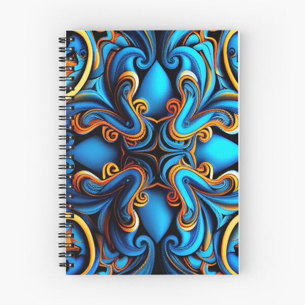 Item preview, Blue Energetic Maximalist Pattern Digital Painting designed and sold by CodeAndColors.