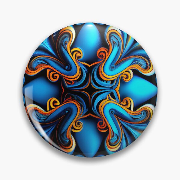Artikelvorschau, Blue Energetic Maximalist Pattern Digital Painting entworfen und verkauft von CodeAndColors.