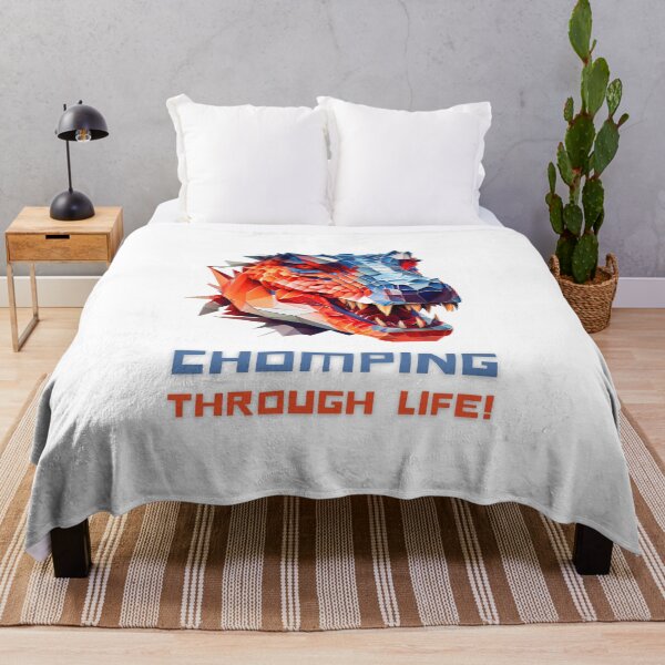 Item preview, Unleash Your Inner Strength with this Impressive Crocodile Face Design Featuring 'Chomping Through Life' on T-Shirts and More! designed and sold by FiveIntentions.