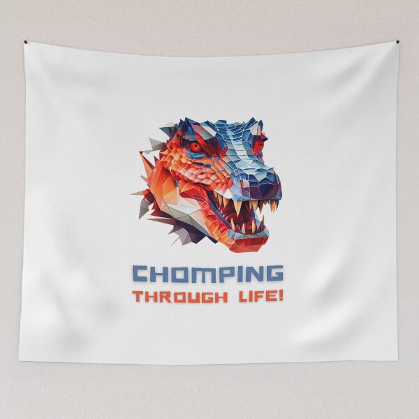 Item preview, Unleash Your Inner Strength with this Impressive Crocodile Face Design Featuring 'Chomping Through Life' on T-Shirts and More! designed and sold by FiveIntentions.