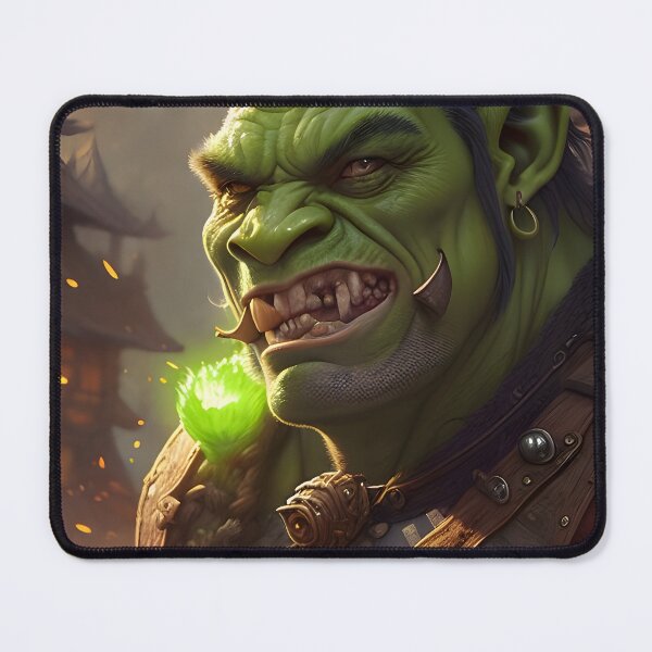 Item preview, Green Orc Warrior pillaging village designed and sold by magikman65.