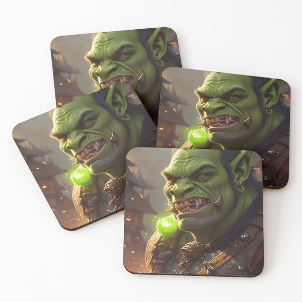 Item preview, Green Orc Warrior pillaging village designed and sold by magikman65.