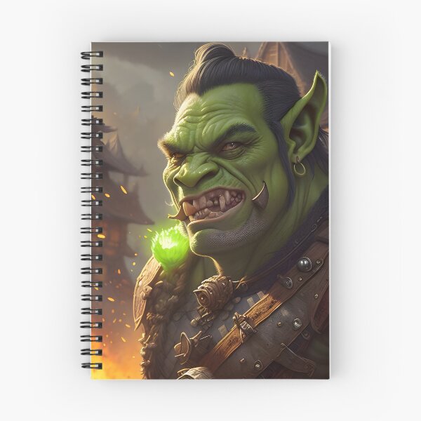 Item preview, Green Orc Warrior pillaging village designed and sold by magikman65.