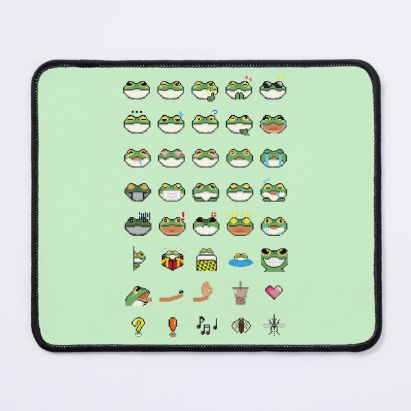 Item preview, Cute frog pixel art emoji ALL designed and sold by travelgorgor.