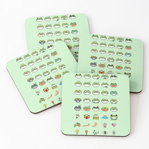 Item preview, Cute frog pixel art emoji ALL designed and sold by travelgorgor.