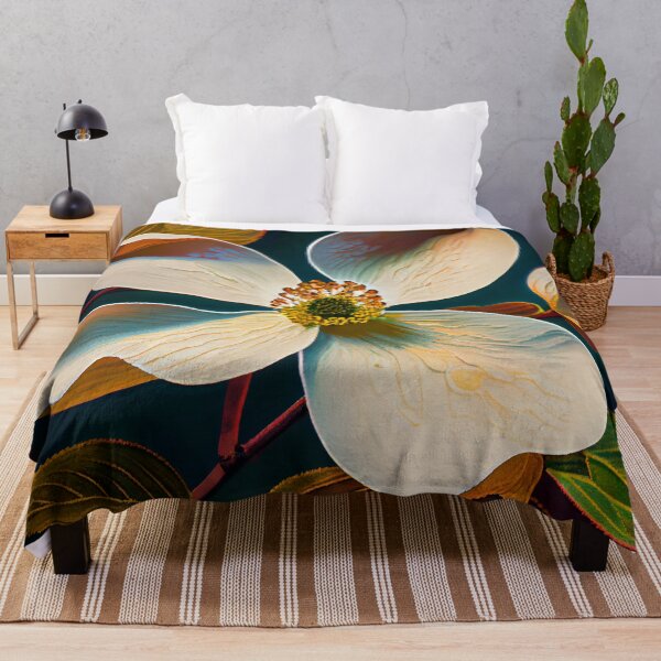 Aperçu de l'œuvre Dogwood Burst Digital Painting créée et vendue par CodeAndColors.