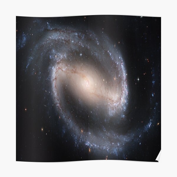 NGC 1300, Barred spiral galaxy in the constellation Eridanus, Astronomy, Cosmology, AstroPhysics, Universe Poster
