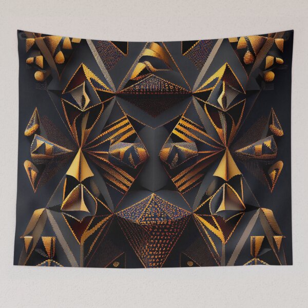 Item preview, Dark Angular Baroque African Pattern Digital Painting designed and sold by CodeAndColors.
