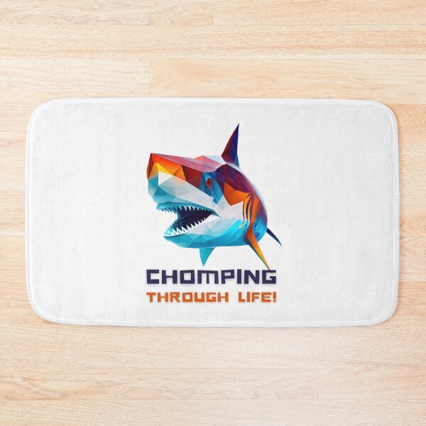 Item preview, Dive into Life with this Fearless Shark Design Featuring 'Chomping Through Life' on T-Shirts and More! designed and sold by FiveIntentions.