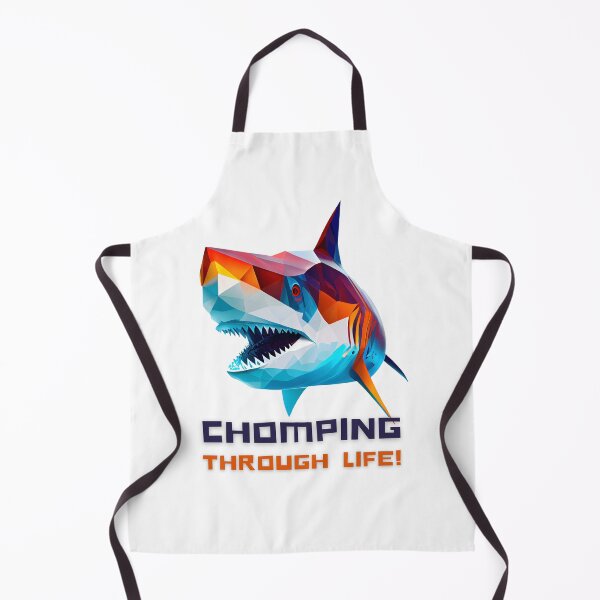 Item preview, Dive into Life with this Fearless Shark Design Featuring 'Chomping Through Life' on T-Shirts and More! designed and sold by FiveIntentions.