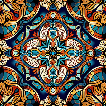 Vorschaubild zum Design Energetic New Mediterranean Pattern Digital Painting von CodeAndColors