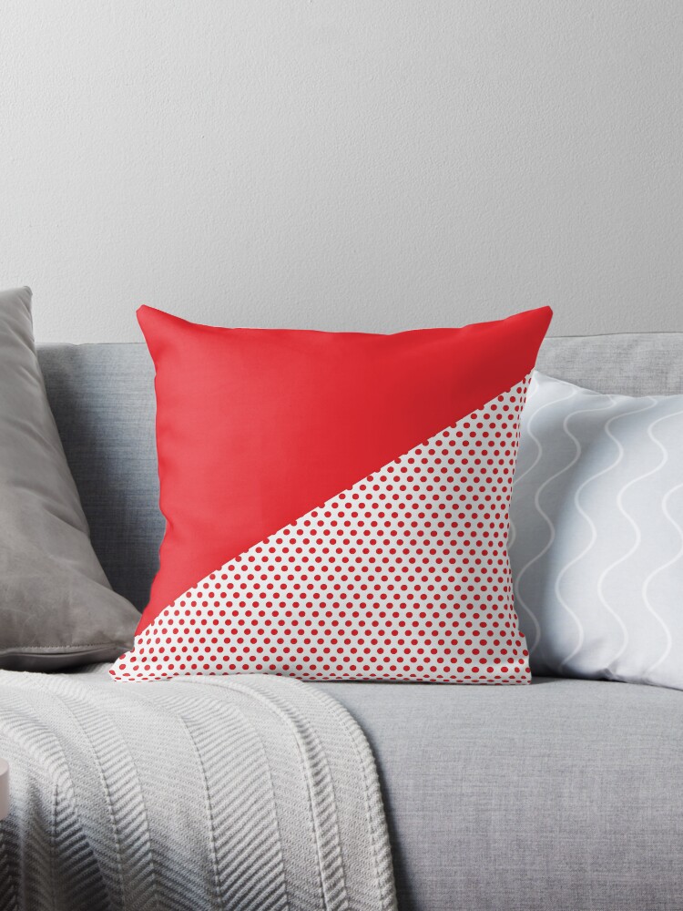 Triangle and Polka Dots Mixed Patterns Red