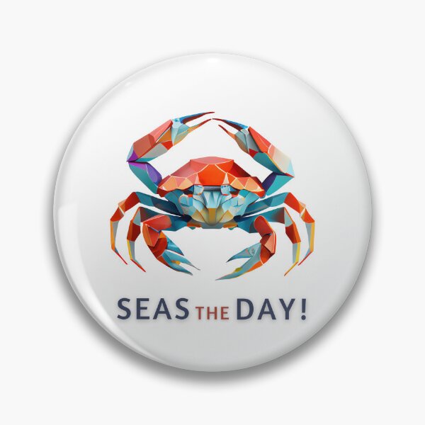 Item preview, Get in the Beachy Mood with this Fun Crab Design Featuring 'Seas the Day' on T-Shirts and More! designed and sold by FiveIntentions.