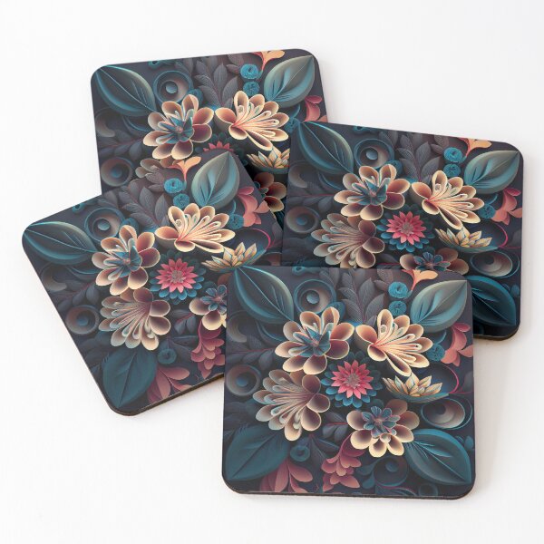 Item preview, Three Dimensional Aesthetic Floral Pattern Digital Painting designed and sold by CodeAndColors.