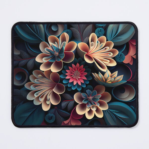 Item preview, Three Dimensional Aesthetic Floral Pattern Digital Painting designed and sold by CodeAndColors.
