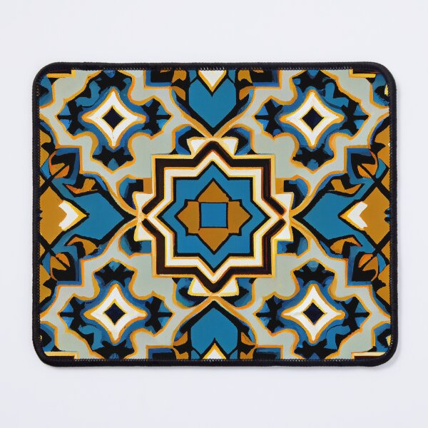 Item preview, Bold Furry Geometric Drawn New Mediterranean Pattern Digital Painting designed and sold by CodeAndColors.
