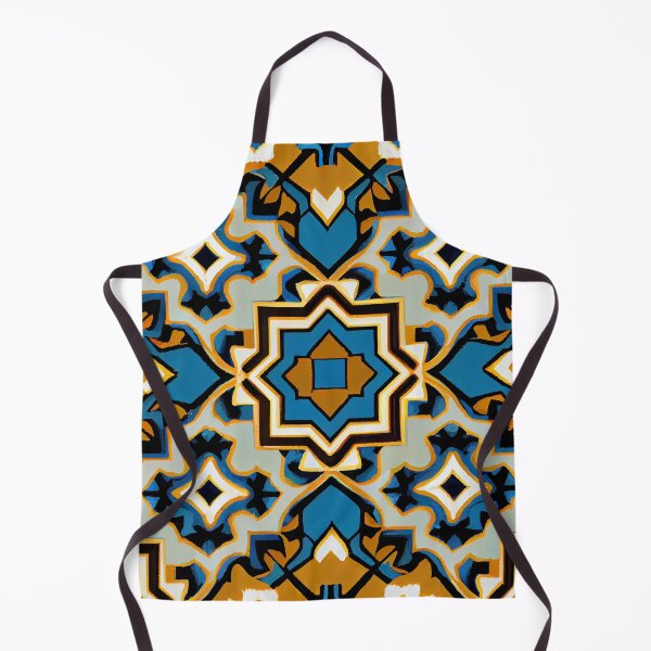 Item preview, Bold Furry Geometric Drawn New Mediterranean Pattern Digital Painting designed and sold by CodeAndColors.