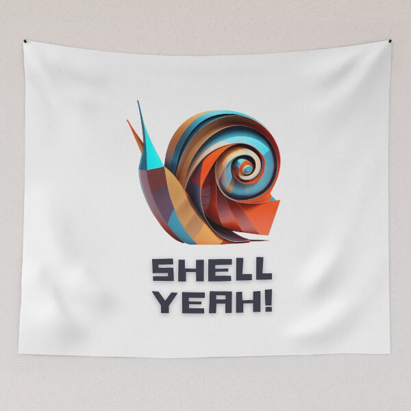 Item preview, Slow and Steady Wins the Race with this Fun Snail Design Featuring 'Shell Yeah' on T-Shirts and More! designed and sold by FiveIntentions.