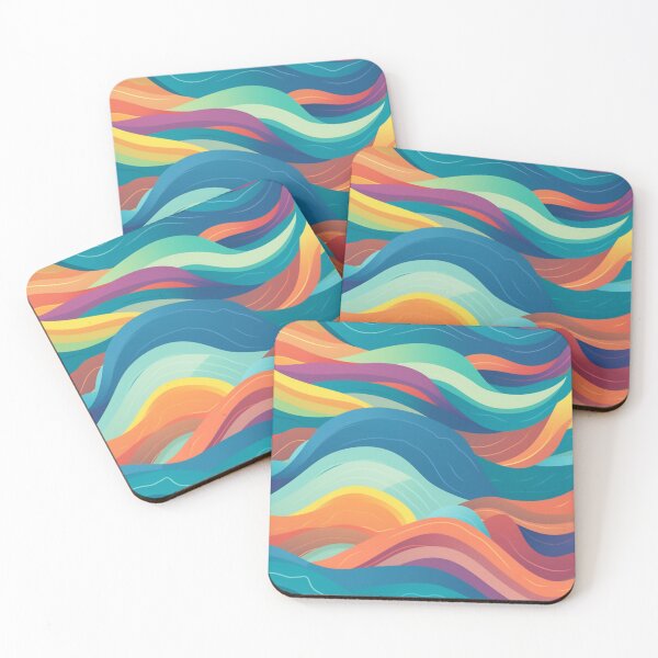 Item preview, Bright color waves designed and sold by NxtGenArt.
