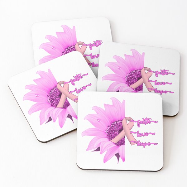 Item preview, Faith Hope Love, Pink Sunflower, Cancer Awareness designed and sold by bertisadesign.