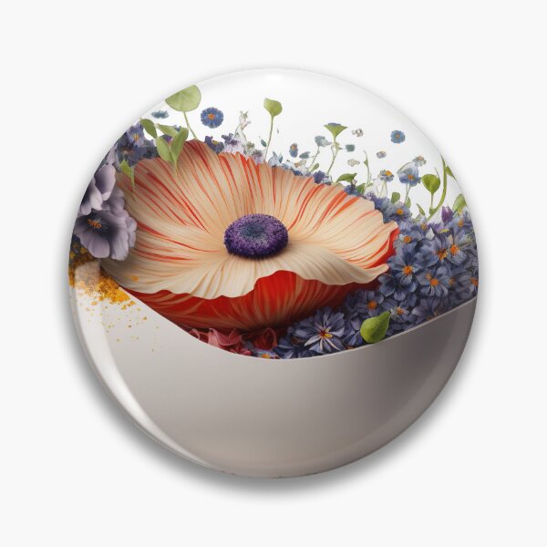 Item preview, Giant Tea cup of flowers, isolated PNG 7 designed and sold by jetaiart.