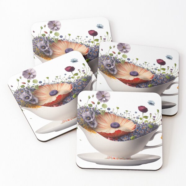 Item preview, Giant Tea cup of flowers, isolated PNG 7 designed and sold by jetaiart.