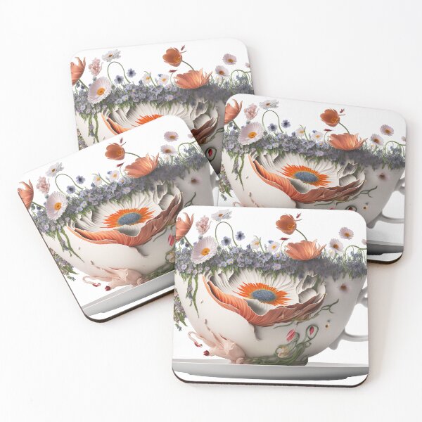 Item preview, Giant Tea cup of flowers, isolated PNG 8 designed and sold by jetaiart.