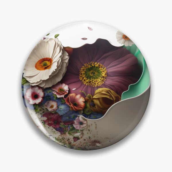 Item preview, Giant Tea cup of flowers, isolated PNG 9 designed and sold by jetaiart.