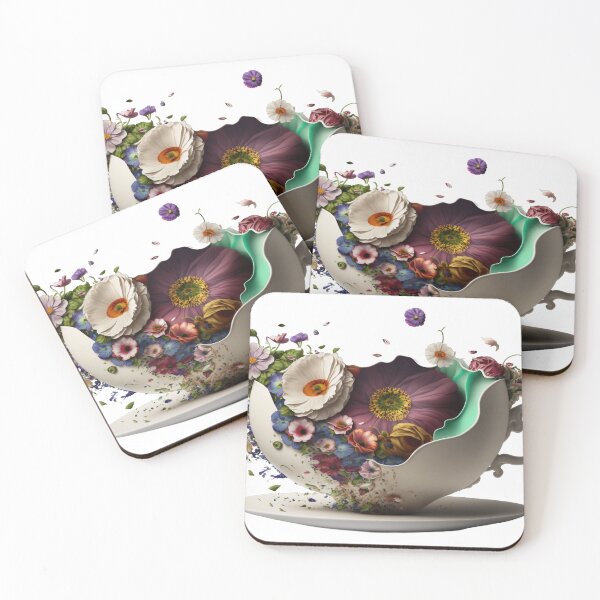 Item preview, Giant Tea cup of flowers, isolated PNG 9 designed and sold by jetaiart.