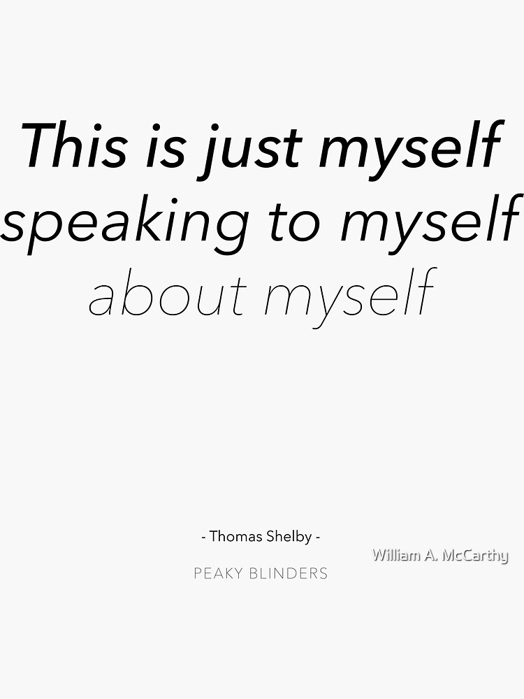 ""Myself" TV Quote" Sticker for Sale by AIrtEmporium Redbubble