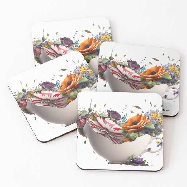Item preview, Giant Tea cup of flowers, isolated PNG 10 designed and sold by jetaiart.