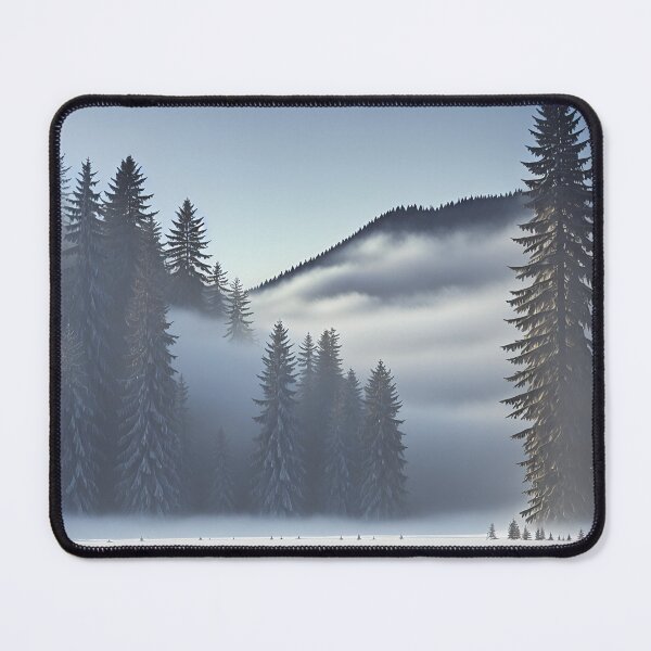 Item preview, Dense White Mist Settling Over The Forest, Obscuring The View Of The Trees Ai Generated Art designed and sold by AiGens.