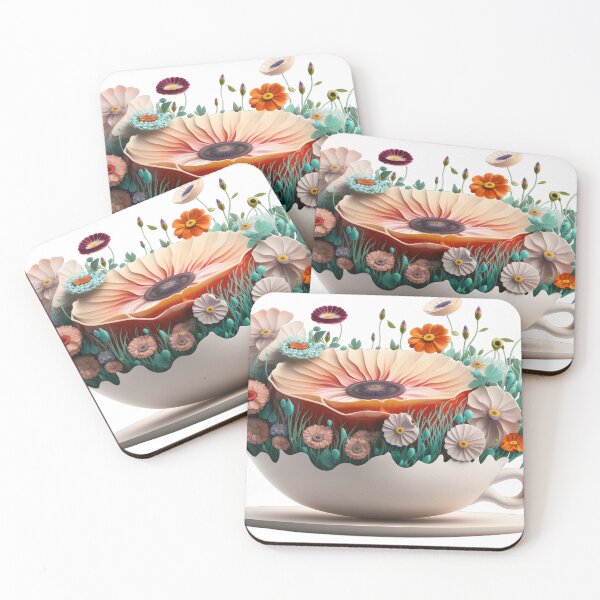 Item preview, Giant Tea cup of flowers, isolated PNG 13 designed and sold by jetaiart.