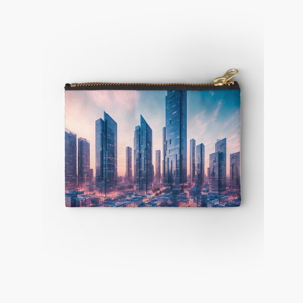 Item preview, A Surreal, 3D Rendering Of A City Center, With A Mix Of Abstract Shapes And Textures Ai Generated Art designed and sold by AiGens.