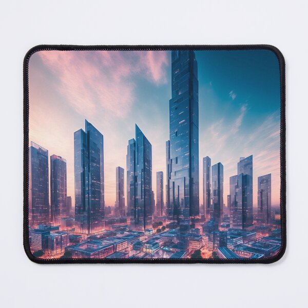 Item preview, A Surreal, 3D Rendering Of A City Center, With A Mix Of Abstract Shapes And Textures Ai Generated Art designed and sold by AiGens.