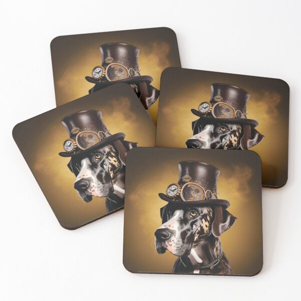 Item preview, Steampunk Great Dane Dog Portrait designed and sold by HookedOnDogz.