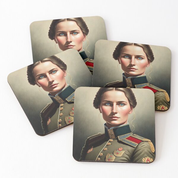 Item preview, Spoof Polish WWII WWIII War poster with Female Soldier in Uniform designed and sold by KALEIDOSCOPE UK.