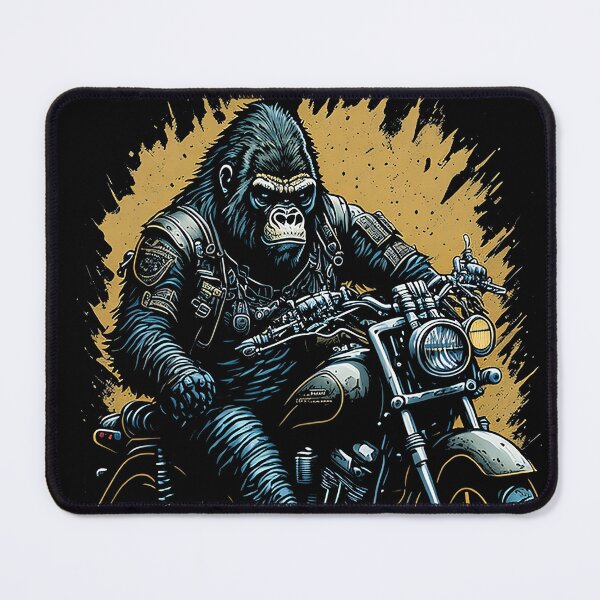 Item preview, Gorilla riding a vintage motorcyle designed and sold by msys.