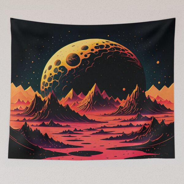 Item preview, Crater Planet Landscape designed and sold by ByteyCreatives.