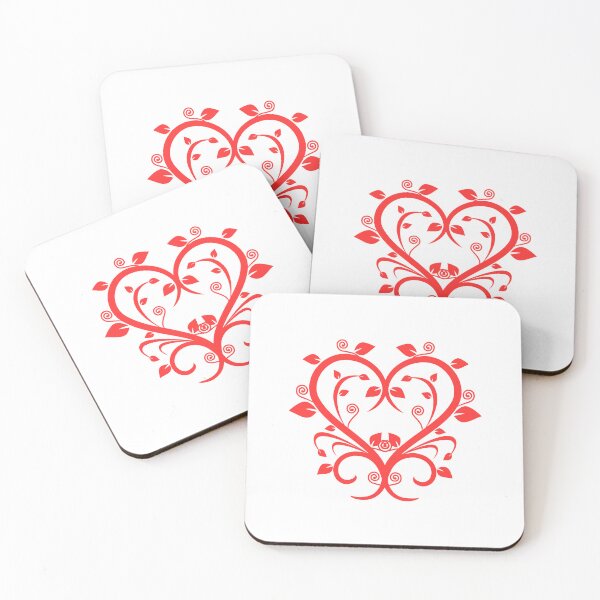 Item preview,  Leafy red heart designed and sold by mixMixtli.